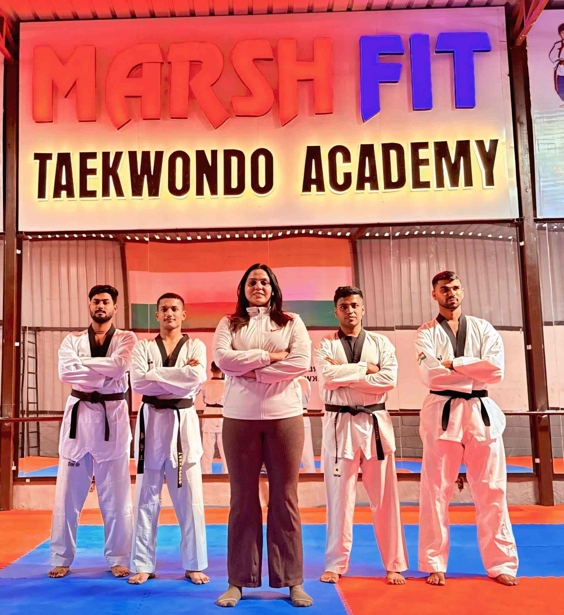 Marshfit Taekwondo students during training